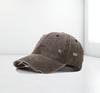 Unstructured 6 Panel Men's Baseball Cap Custom Embroidery Logo Stone Washed Cotton Vintage Distressed Dad Hat Black Blank