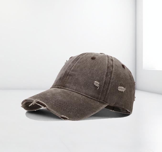 Unstructured 6 Panel Men's Baseball Cap Custom Embroidery Logo Stone Washed Cotton Vintage Distressed Dad Hat Black Blank