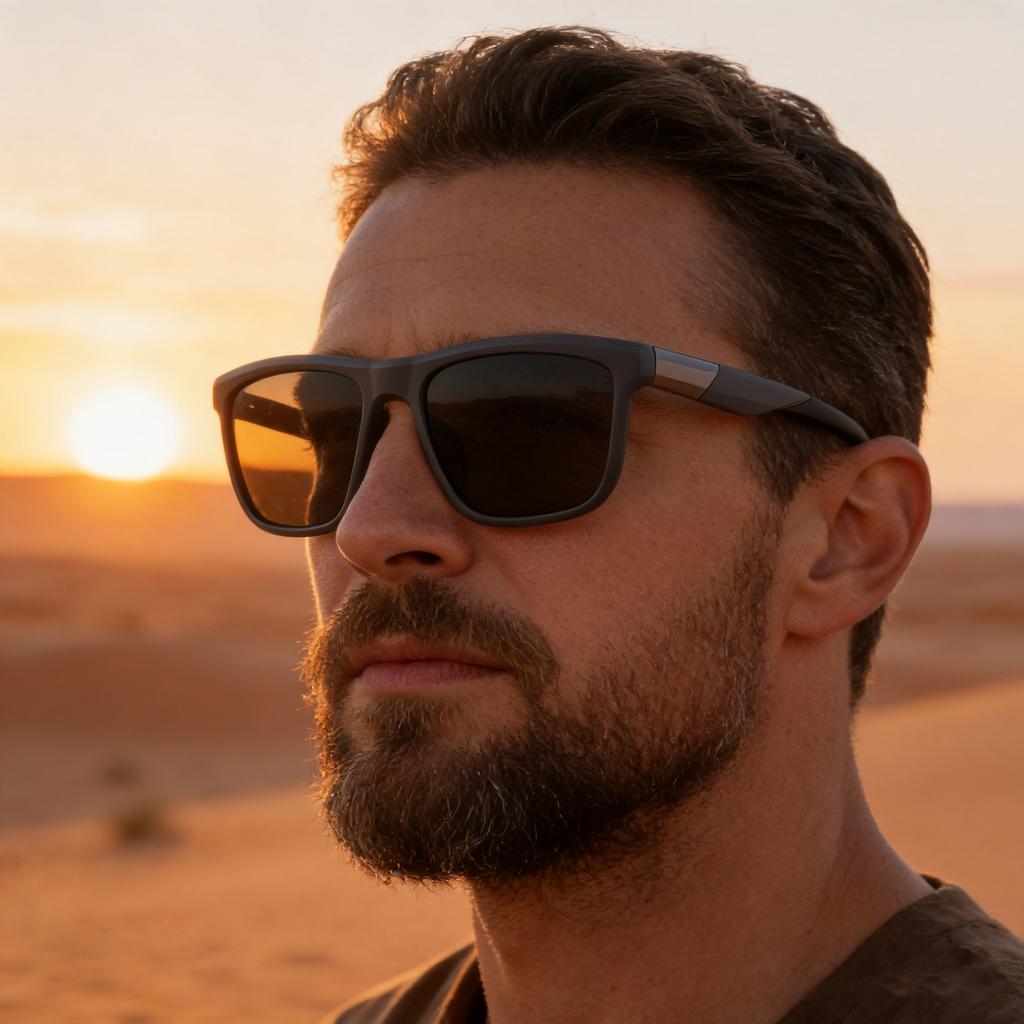 New European and American fashion box polarized sunglasses men's outdoor driving sunscreen sunglasses men