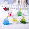 10pcs Cute Snowman Miniature Figurines Resin Crafts Merry Christmas Decoration  Desk Accessories