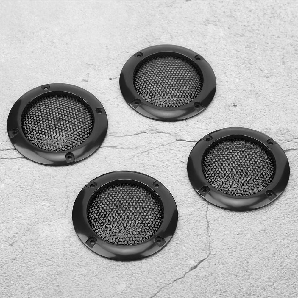 4pcs 2inch Audio Speaker Grille Protective Decorative Audio Speaker Mesh Grille (Black)