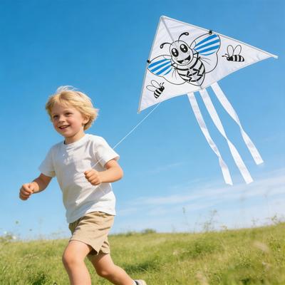 DIY Blank Painting Kite for Kids Adults Portable Decorating Coloring White Kite with String for School Projects Parties