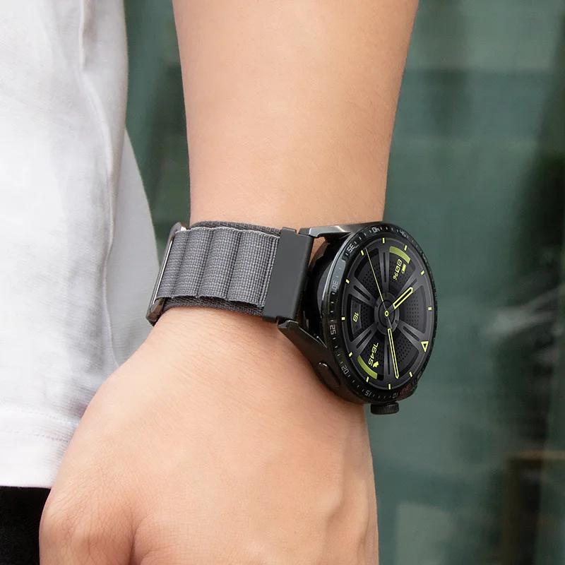 22mm 20mm Nylon Alpine Loop Armband für Huawei Watch GT5 Pro GT5 GT4 GT3 GT2 46mm Armband Handgelenkband Huawei Watch 4/3 Zubehör