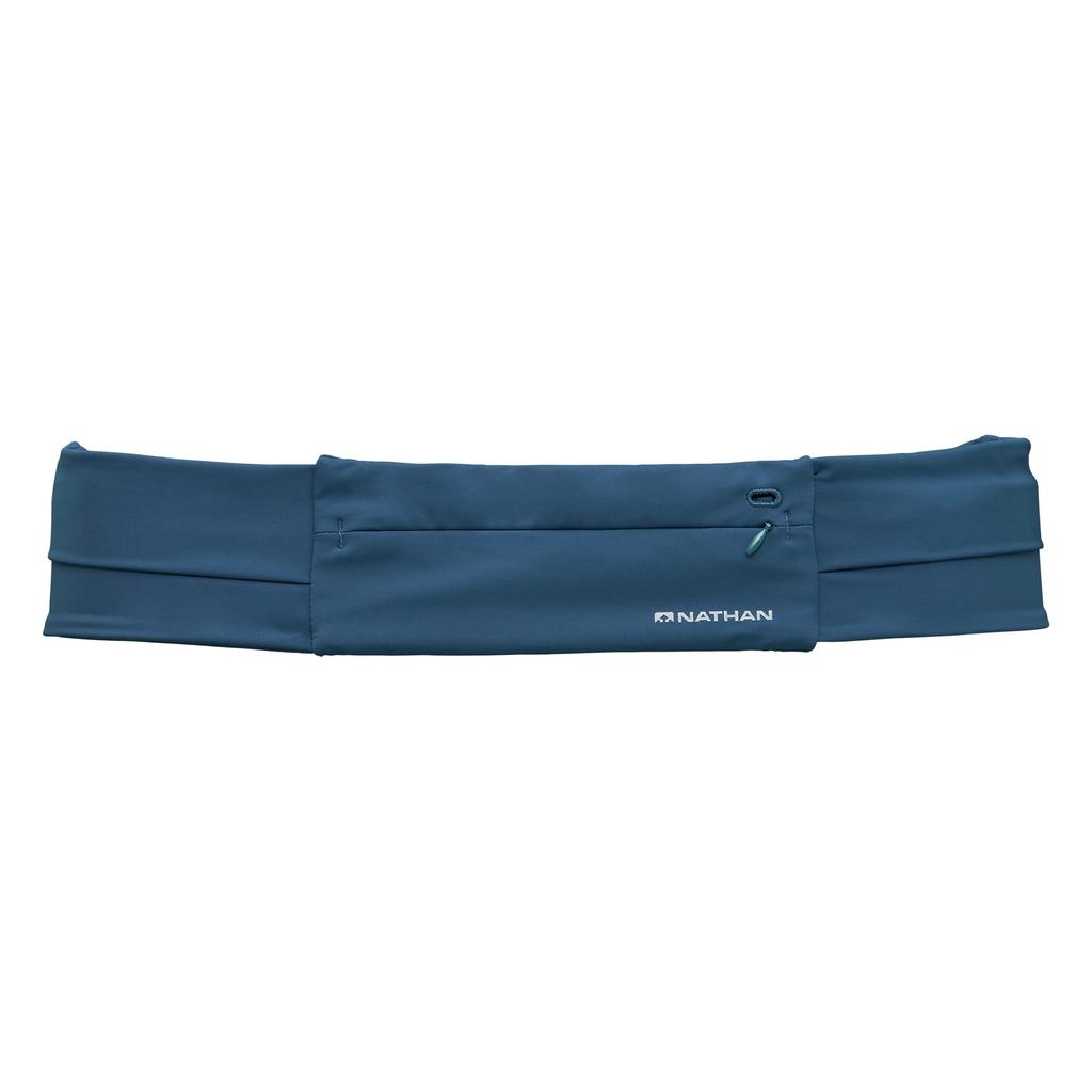 NATHAN Running Pouch Adjustable Fit Zip Zippered Stays in Perfect for and Trail Marine Blue NS30530, Star, Pocket, Place, Running, Walking, Jogging,