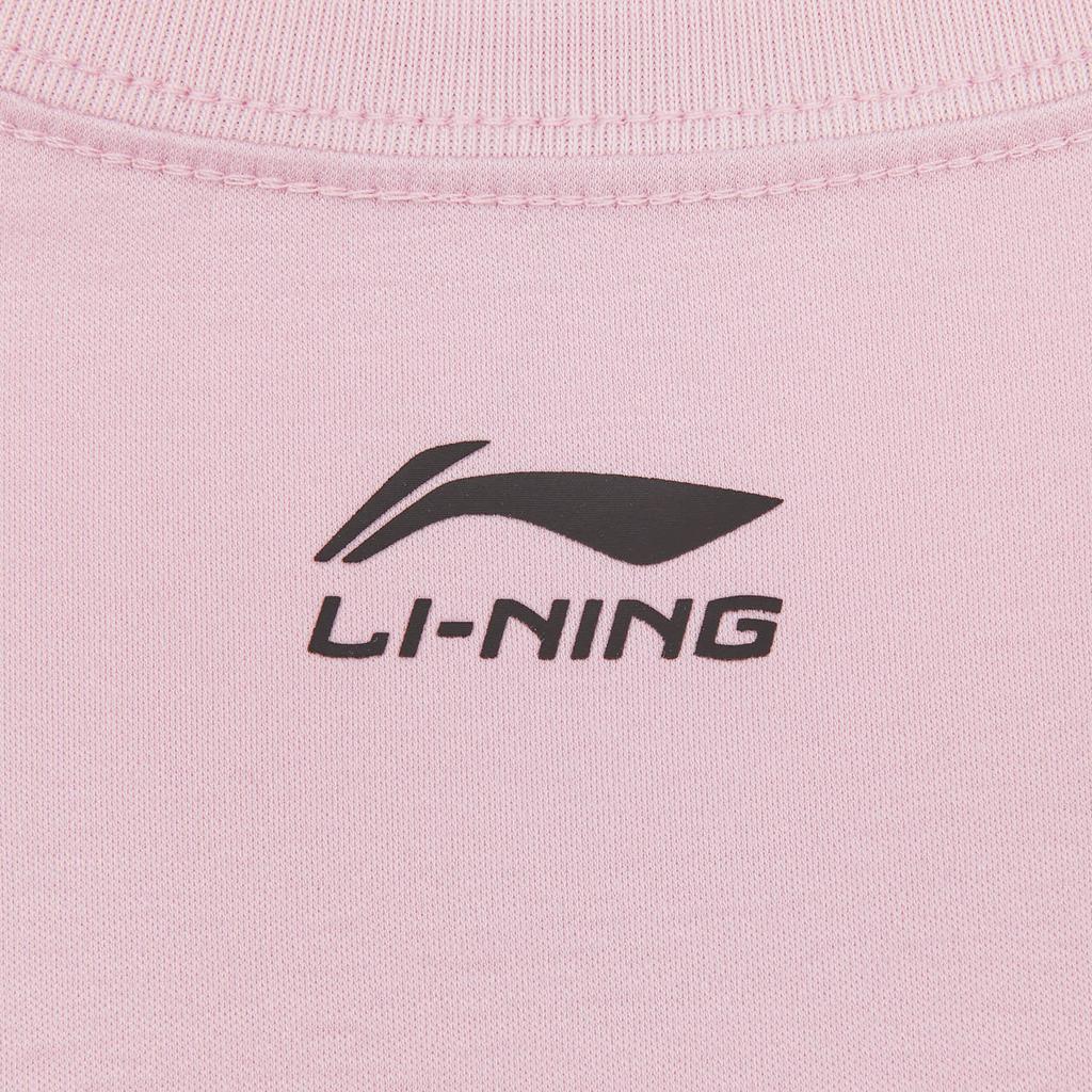 Li-Ning Sport Lifestyle Series Round Neck Pattern Printed Letter T-Shirt Women tops ATSW312-2