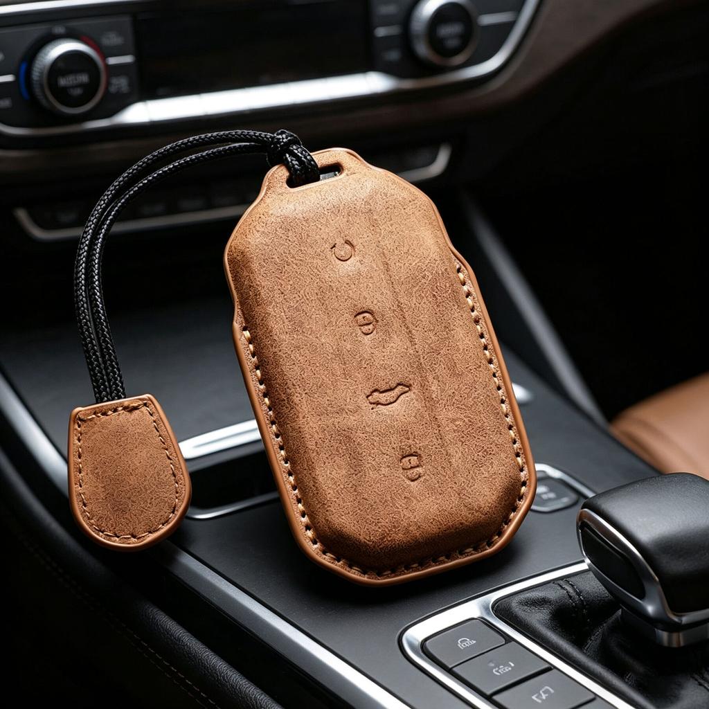 Leder Schlüsselanhänger Schlüsselabdeckung Hülle Für Chery Jaecoo J5 J7 2025 Gaco 5 Schlüsselhalter Halter Auto Zubehör