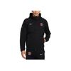 F.C. Barcelona Tech Fleece Windrunner Logo Embroidered Zip-Up Fashion Hoodie Men Jackets Black HF7724-011