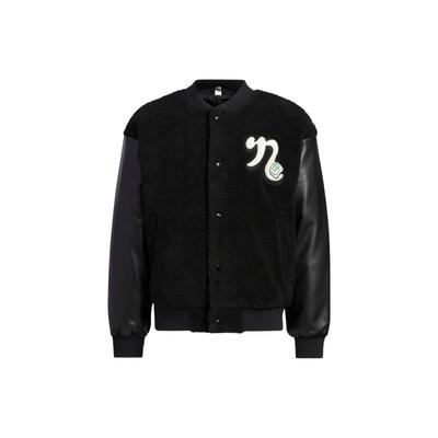 adidas Neo U CNY Jacket Embroidered Fleece Baseball Uniform Unisex Jackets Black IA6903