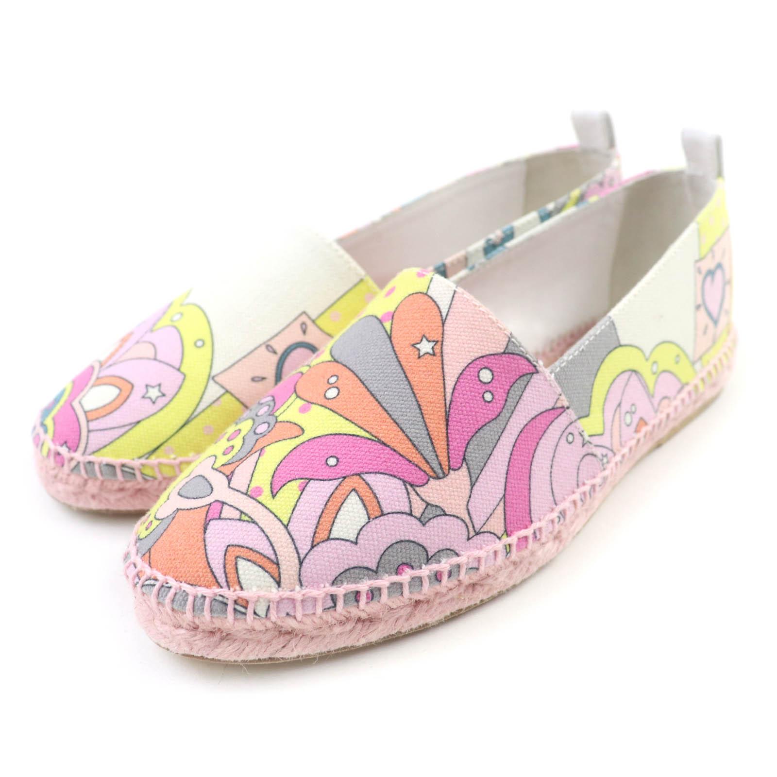 

HERMES Slip-on All-over logo print espadrilles Multi Women 35 191063Z Used