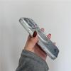 INS Electroplated Silver Magnetic Rotating Stand Phone Case for iPhone 17 Pro Max, 15, 14, 13