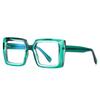 Transparent Green Frame Square Optical Glasses With Prescription Fashion Oversized Diopter Glasses For Women -0.5 -0.75 To -4.0