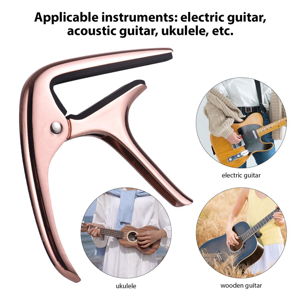 Guitar Capo Professional Acoustic Guitar Capo Transfer Clip Zinc Alloy Guitar Capo for Folk