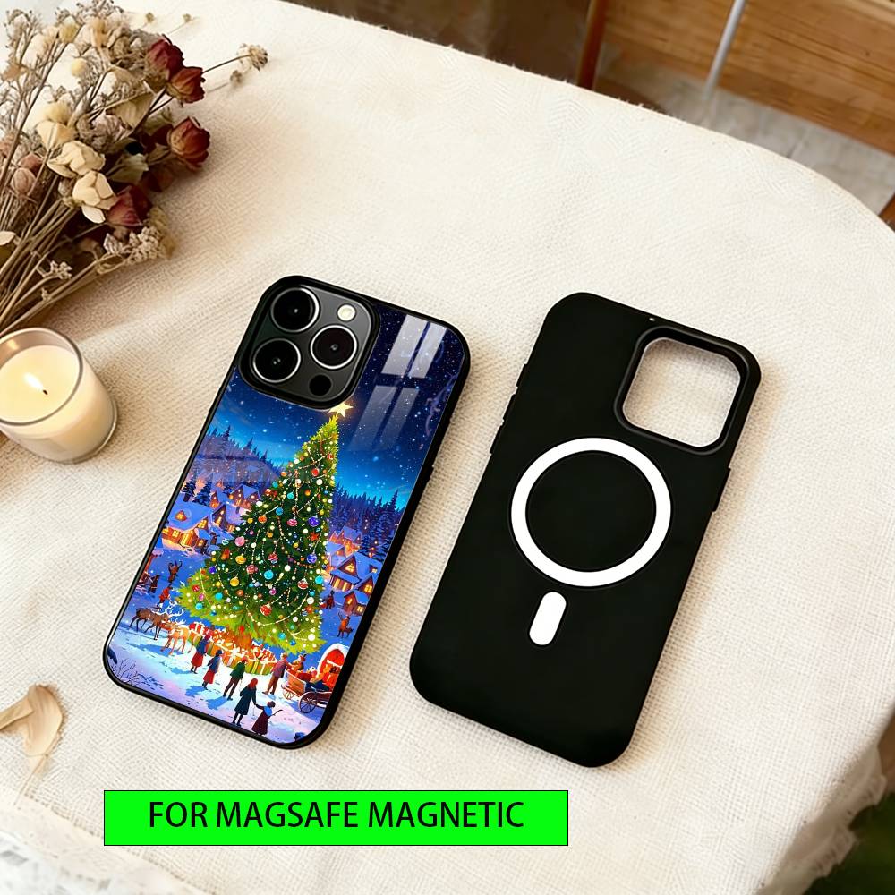 Christmas Carnival Phone Case For iPhone17,16,15,14,13,12,11 Plus,Pro Magnetic For Magsafe Wireless Charging