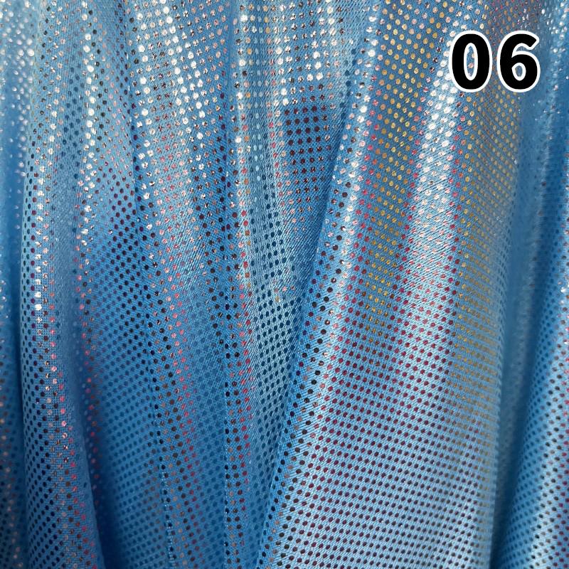 1*1.5M 2025 New Shiny Laser Dot Flocked Elastic Fabric High Stretch Knitting for Costume Stage Decor Sofa Backpack Diy Crafts