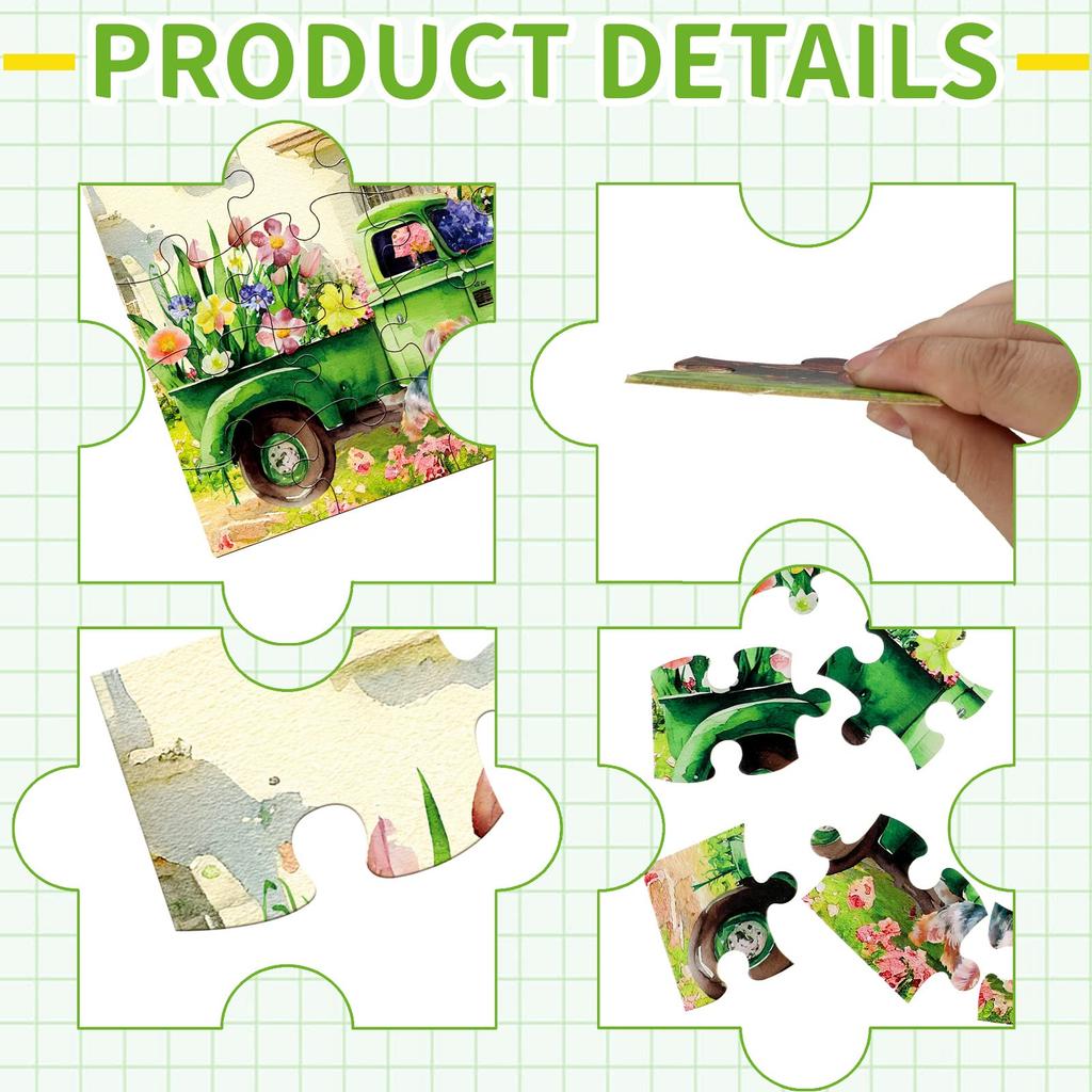 Liliful 6 Pack 16 Piece Large Puzzle for Seniors Wooden Dementia Puzzle Puzzle Easy Puzzle for Seniors X Inch Jigsaw Puzzle for Adults Disease