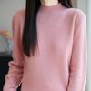 Half Turtleneck Knitted Sweater for Women In Autumn and Winter Loose Pullover Solid-color Casual Knitwear Sweater