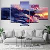 Anime View 5 Piece HD Wallpapers Art Canvas Print Modern Poster Modular Art Painting for Living Room Home Decor