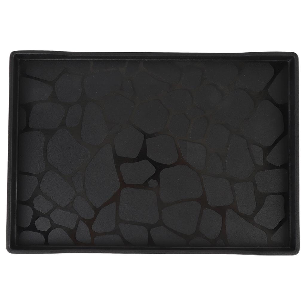 Plastserveringsbricka 23x33 cm Stor Återanvändbar Rektangulär Festbricka för Teservis Frukt Efterrätter Serveringsbricka