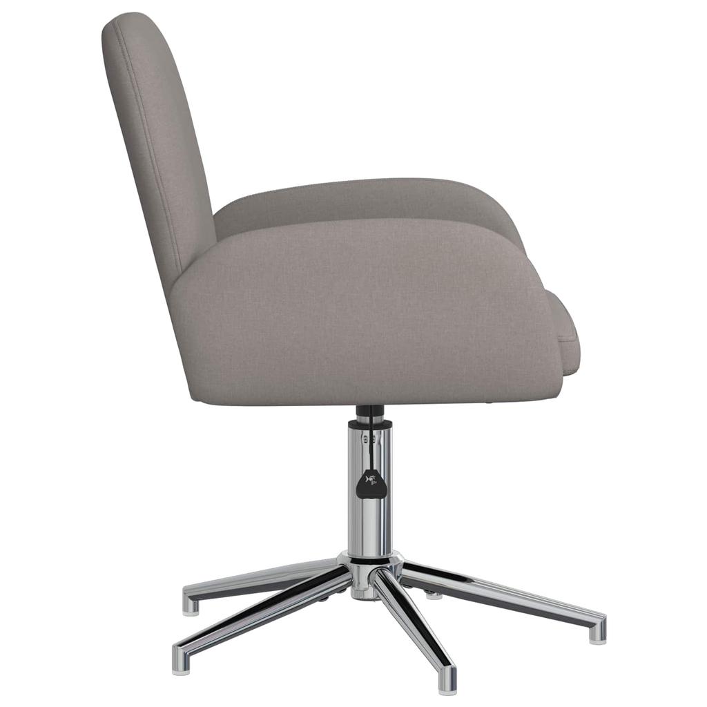 Swivel Chair 54 X 58 X 90 Cm Taupe Fabric