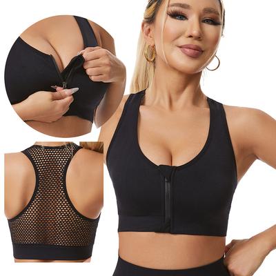 Reggiseno Sportivo da Donna con Zip Antiurto Raccoglitore Intimo per Donne Sportive Taglie Forti Bodybuilding Corsa Yoga Canotta Reggiseno Sportivo