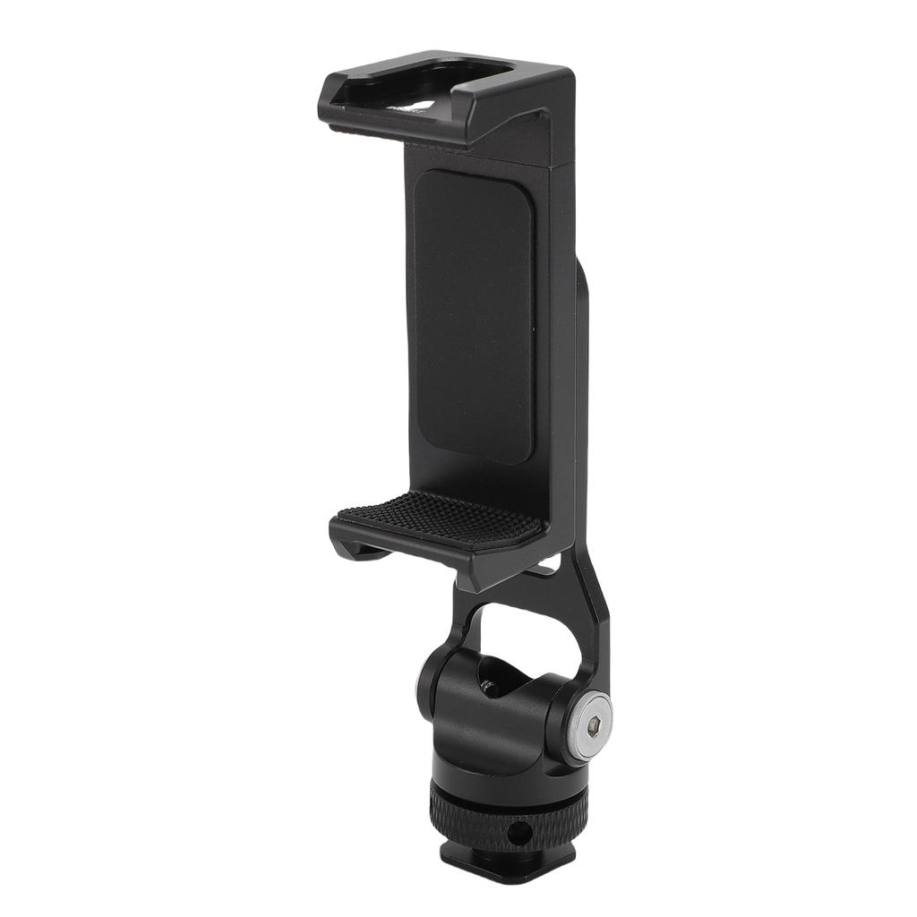 Hot Shoe Phone Mount 360 Degree Rotation Camera Tripod Phone Holder with 2 Cold Shoe and 1 4in Screw Interface