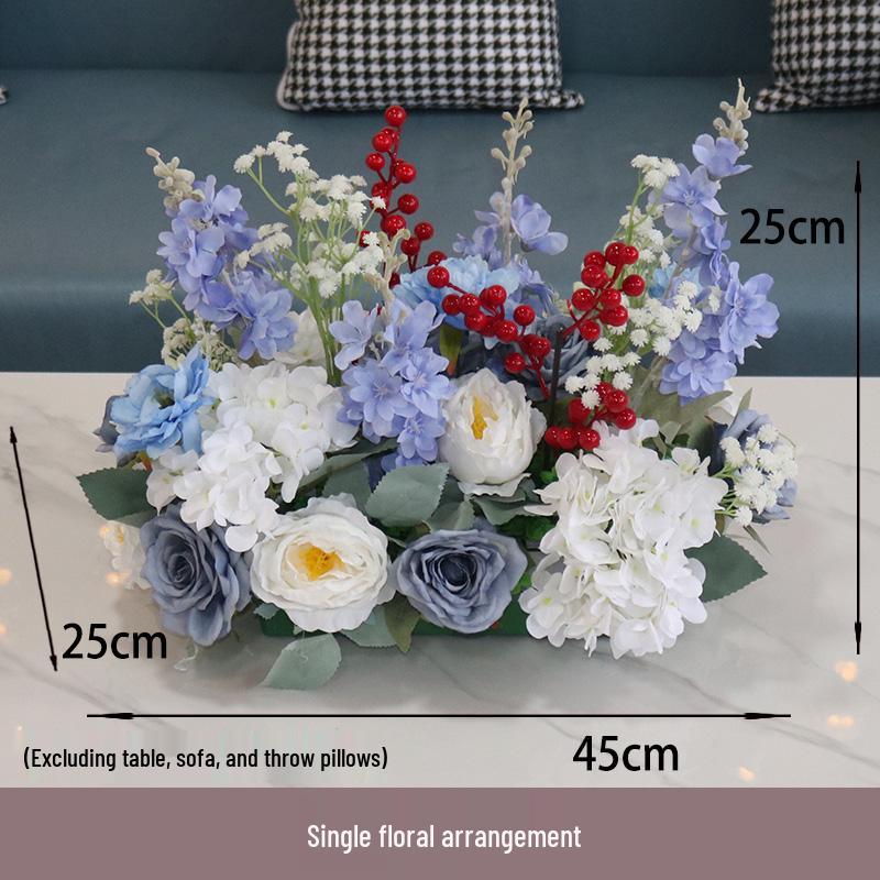 Pastorales Seidenblumenarrangement für Wohnzimmer oder Esstisch-Dekoration
