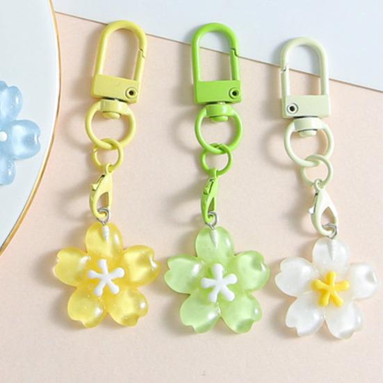 Keychain Pendant Ergonomic Flower Design Key Ring Decorative Key Holder Car Door Backpack Bag Accessory