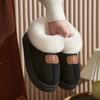 Couple Winter Fluffy Cotton Slippers, Indoor Non-Slip Warm Plush House Slippers for Men Women Home Use
