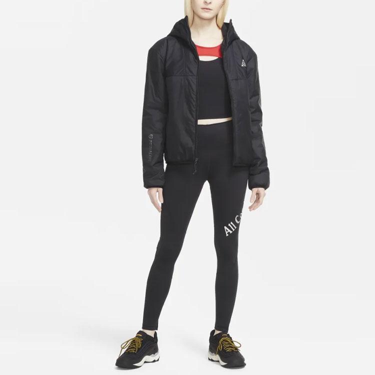 Nike ACG Series Packable Warm Hooded Cotton Jacket Women Jackets Black CV0613-010