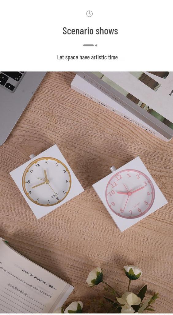 Nordic Style Silent Bedside Alarm Clock with Night Light GH210
