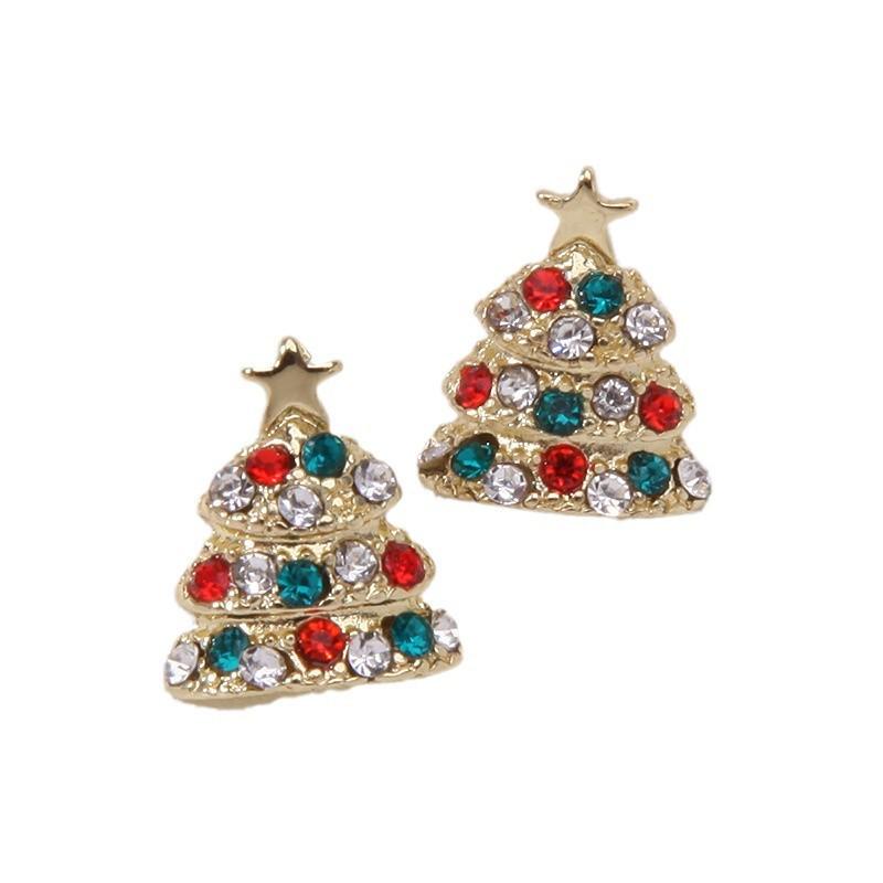 Snowflake Tree Earrings for Women - Festive European and American Design, Perfect for Autumn and Winter