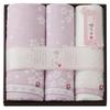 Stylem Imabari Towel Sakura Ori Cloth Towel Set Gift Set of Bath Towel X 1 X Face Towel X 2 X Cherry Blossom Pattern Purple Day Gift Made In Japan