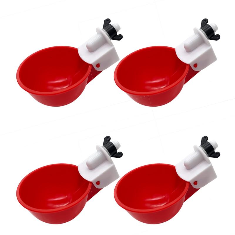 5Pcs Automatic Chicken Drinker Bowl Duck Drinking Cup Chicken Feeder Plastic Poultry Bowls And Drinkers Cups Water System