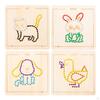 Cartoon Pattern Lacing Toy Set for Children with Hand Eye Coordination Focus