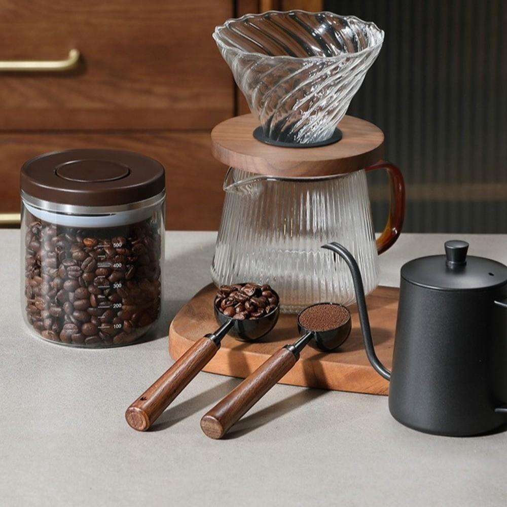 Gifts 15/30ml Round Head Measuring Spoon Stainless Steel Wooden Handle Measuring Cup Measuring Accessory Coffee Measuring Spoons