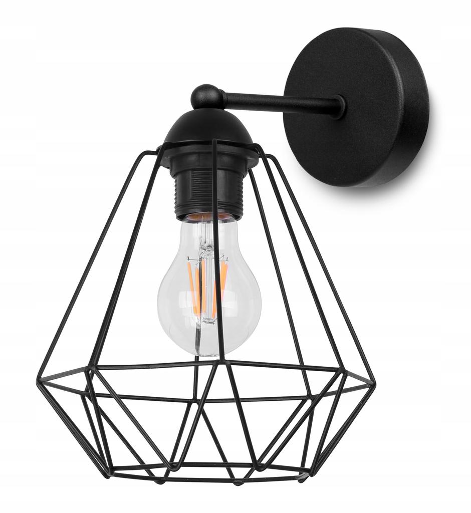 ELEGANT RETRO WALL LAMP WIRE BLACK LOFT