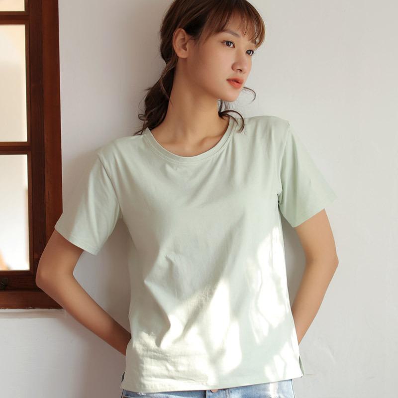 Summer Loose Top and Home Wear with Chest Pads Short Sleeves and One Piece