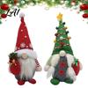 Snowflake Pattern Holiday Decor Christmas Gnome Plush Figurines Faceless Santa Stuffed Cloth Dolls Desktop Figures Scandinavian Elf Tabletop