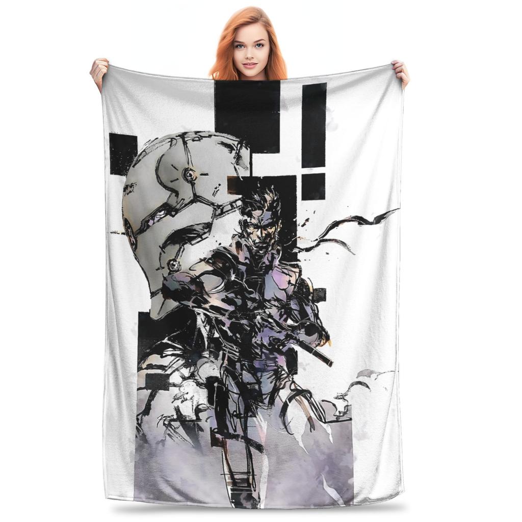 Metal Gear Solid  Game  Blanket Quality Warm Soft  Bedding Throws Winter Kids Couch Bed Pattern Bedspread