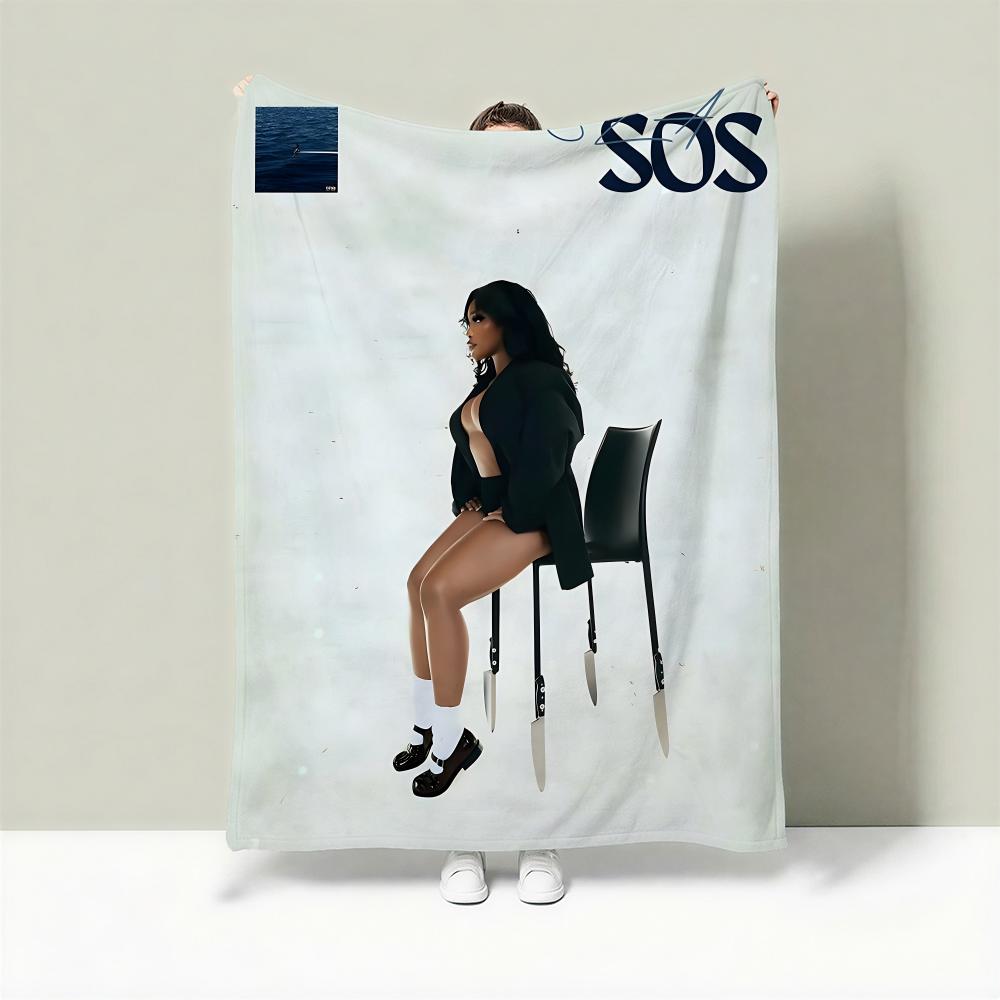 Singer S-SZA Throw Lightweight 240g Flannel Blanket Soft Skin-friendly for Summer Cooling 75X95CM