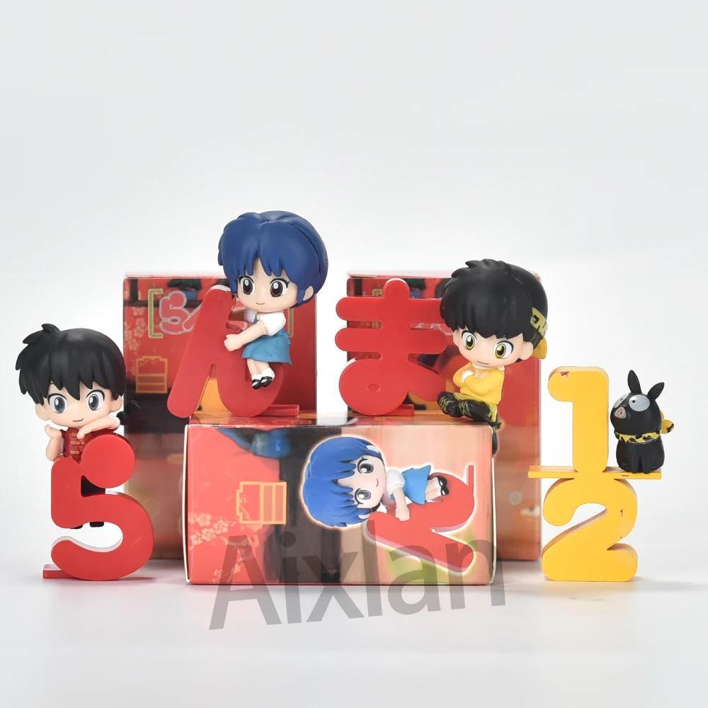 Discover Intime Aixlan 4Pcs Ranma 1/2 Figure Ranma Tendou Akane Q Version Adorable Pvc Action Figure Amine Xmas Present Collectible Figurine