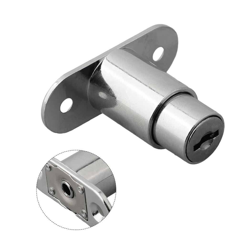 Door Latch Single Open Security Sliding Sliver 1pcs