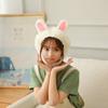 Lamb wool short rabbit ear hat, plush hood photo props photo props cartoon hood