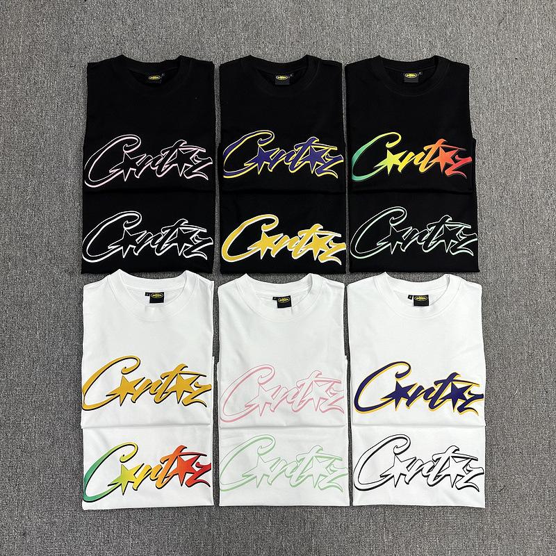 Corteiz Alcatraz Series T-shirts for Men and Women, Short-sleeve Short Sleeve with Lettered Logo Print Crew Neck Loose Casual T-shirt
