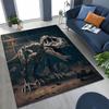 Ancient Creatures Dinosaur Ammonite Fossil Art Rug for Bedroom Living Room Sofa Home Doormat Decor,Large Kids Non-slip Floor Mat