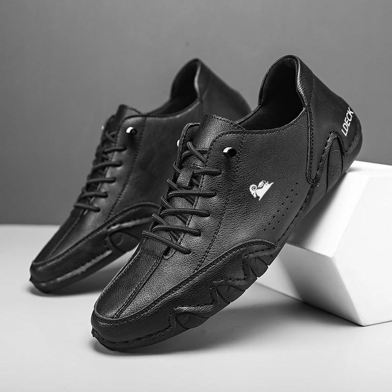 Men Casual Shoes Sneakers Breathable Leather Loafers Driving Shoes Handmade Men Walking Shoes Hot Sale Moccasins Man Footwear