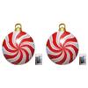 24 Inch Light Up PVC Inflatable Christmas Ball New Years Christmas Ornaments with Light and Remote Holiday Yard Lawn Porch Decor