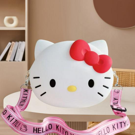 Kuromi & My Melody Cute Silicone Crossbody Bag - Fashionable Children's Coin Purse & Women's Storage Bag