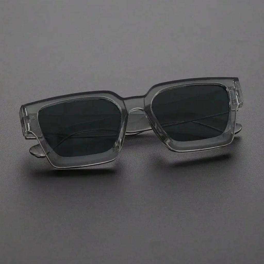 1PC Unisex Plastic Fashion Square Frame Sunglasses For Street Photography And Beach Trips Driving Accessories
