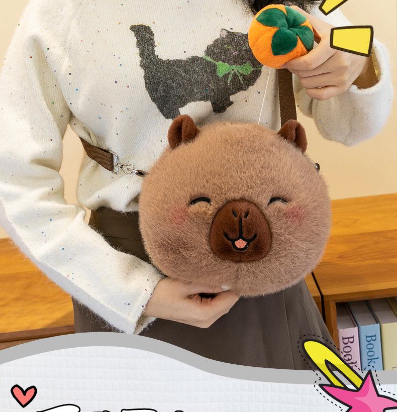 Cute Dazed Animal Plush Crossbody Bag and Cell Phone Holder